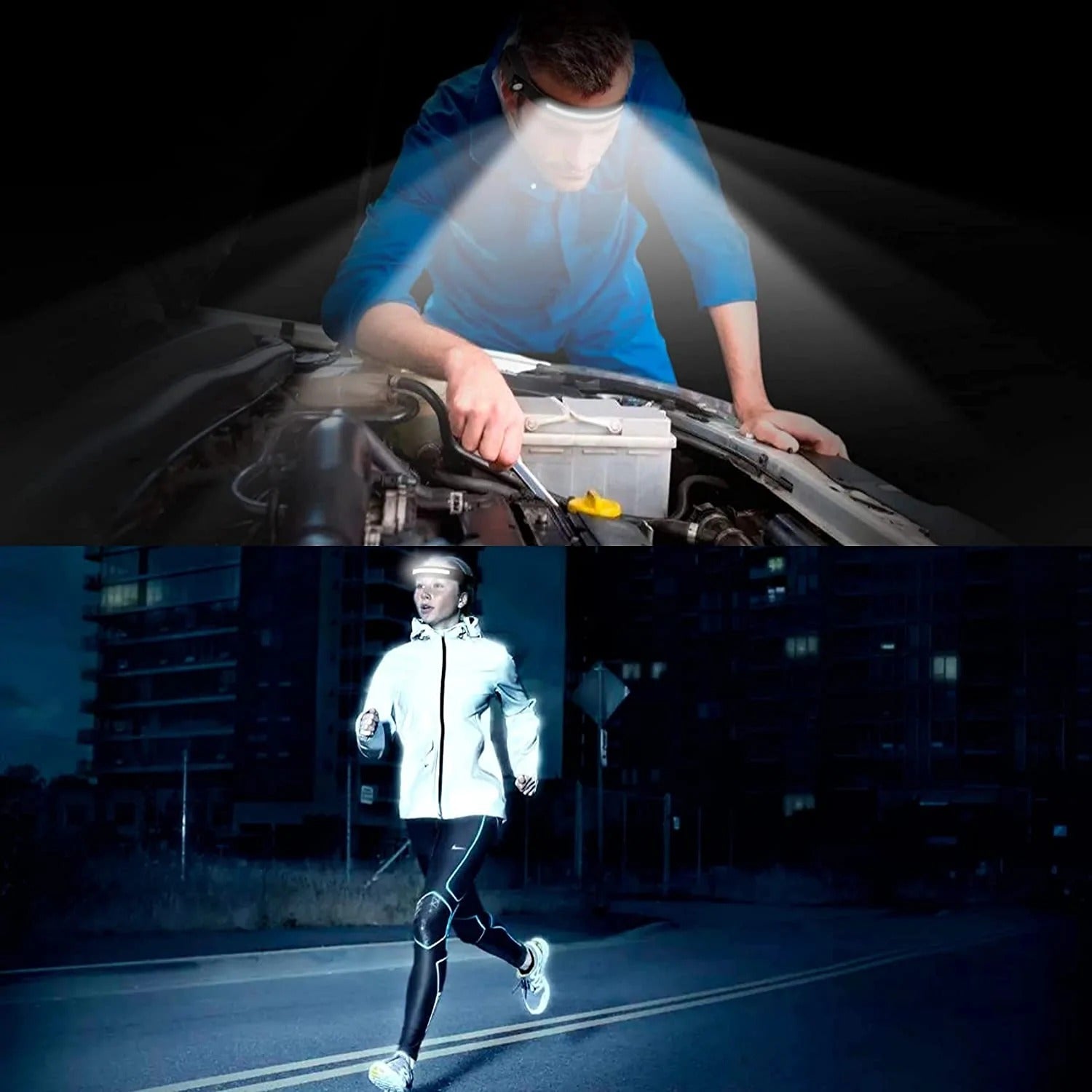Wave Sensor Wide Range COB LED Headlamp USB Rechargeable Headlamp Wave Sensor Wide Range COB LED Headlamp USB Rechargeable Headlamp